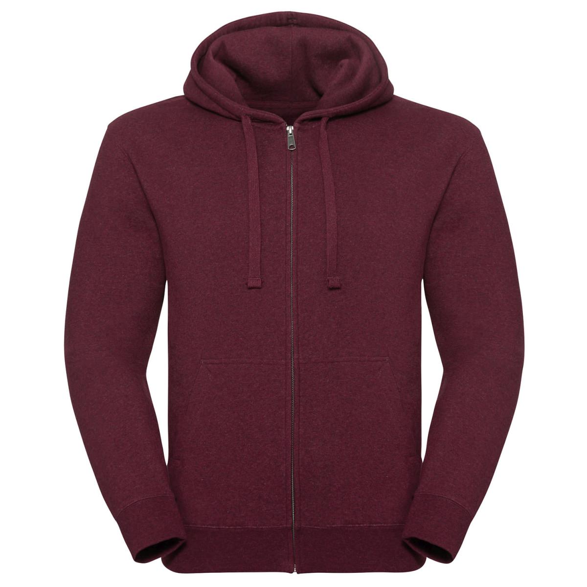 Authentic Melange Zipped Hood Sweat