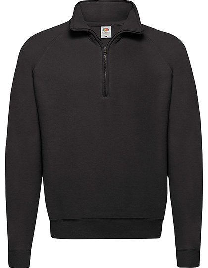 Classic Zip Neck Sweat in schwarz
