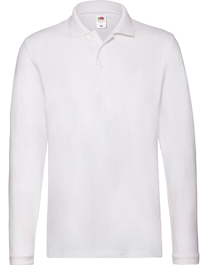 Premium Long Sleeve Polo in weiß